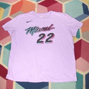 Jimmy Butler #22 Miami Heat Nike Vice City Edition Player Neon‎ T-Shirt Men's XL